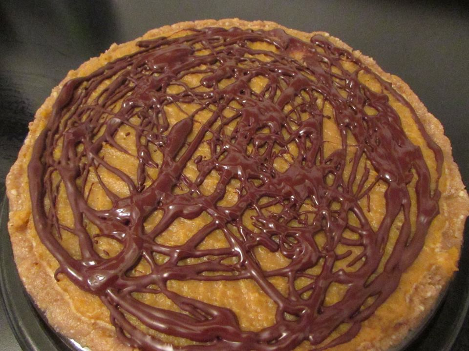 Toronto Nutritionist Janet Zdichavsky Pumpkin Coconut Cream Pie w Drizzled Chocolate + Walnut Crust 1